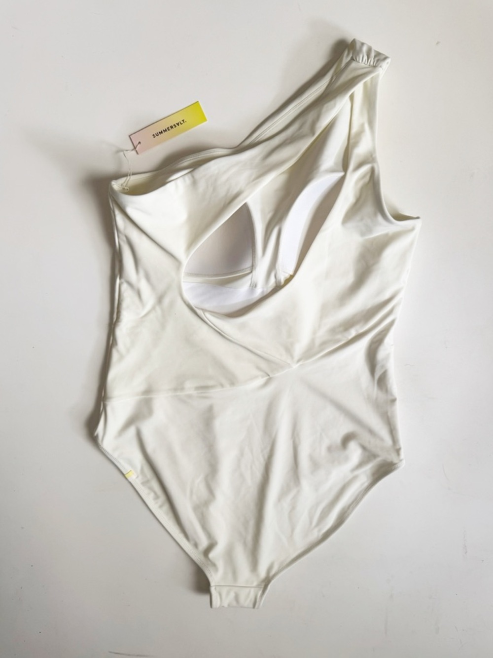 Summersalt Sidestroke One Piece Swimsuit Bathingsuit 12 Cream White Bride NWT - Picture 5 of 11
